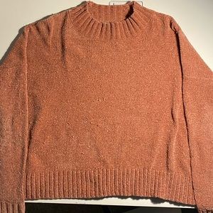 BP Chenille Sweater Mock Neck Pink
